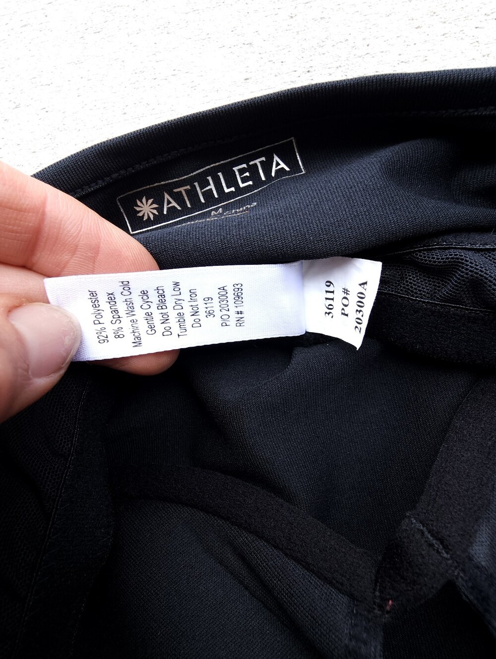 Athleta Black Midi Tank Dress Built in Bra Adjustable Straps SZ Medium Stretchy - Picture 7 of 7